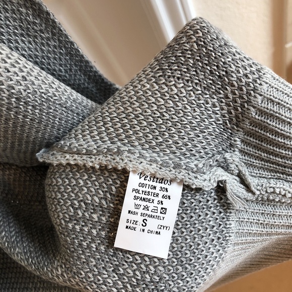 Sale Leopard print long sweater Coat cardigan Gray - Picture 6 of 7